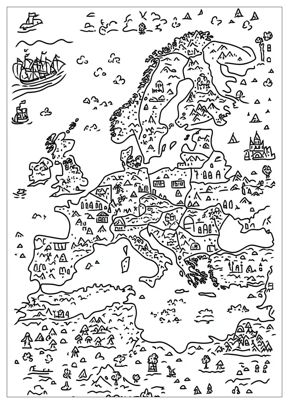 Kolorowanki Do Druku Mapa Europy 13