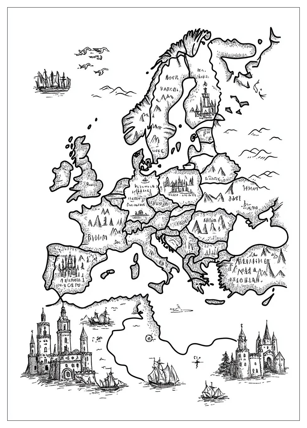 Kolorowanki Do Druku Mapa Europy 24